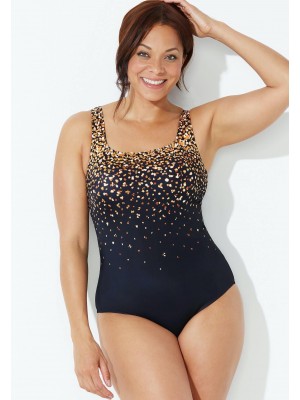 CHLORINE RESISTANT CROSSBACK ONE PIECE SWIMSUIT