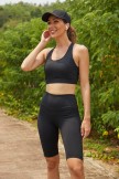 Solid Black Sporty Yoga Set