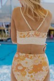 Sunset Floral Surf Crop Bikini Set