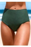 Ruched Green Cross Strap Tankini Set