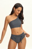 One Shoulder  High Waist Bikini Set