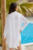 Solid White Oversize Tunic Cover Up